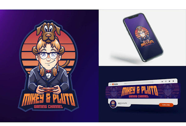 Professional cartoon character logo for your brand identity